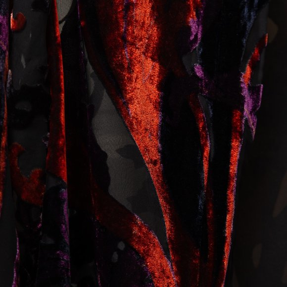 Vintage Long Sleeve Velvet Sheer Kimono Jacket - Picture 3 of 6